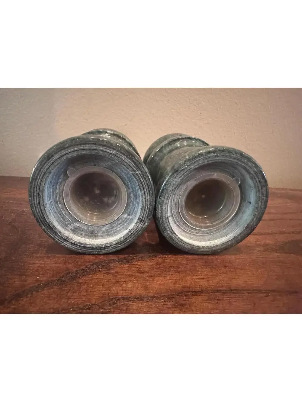 Green Marble Salt and Pepper Shakers